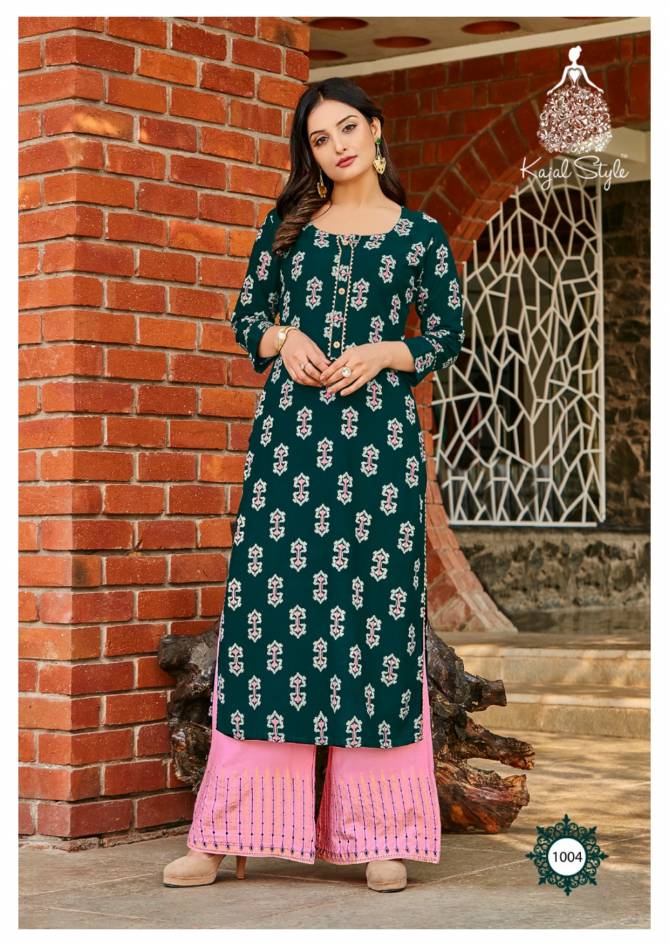 Fashion Diva 1 Rayon Fancy Designer Embroidery Work With Classy Prints Kurti Collection